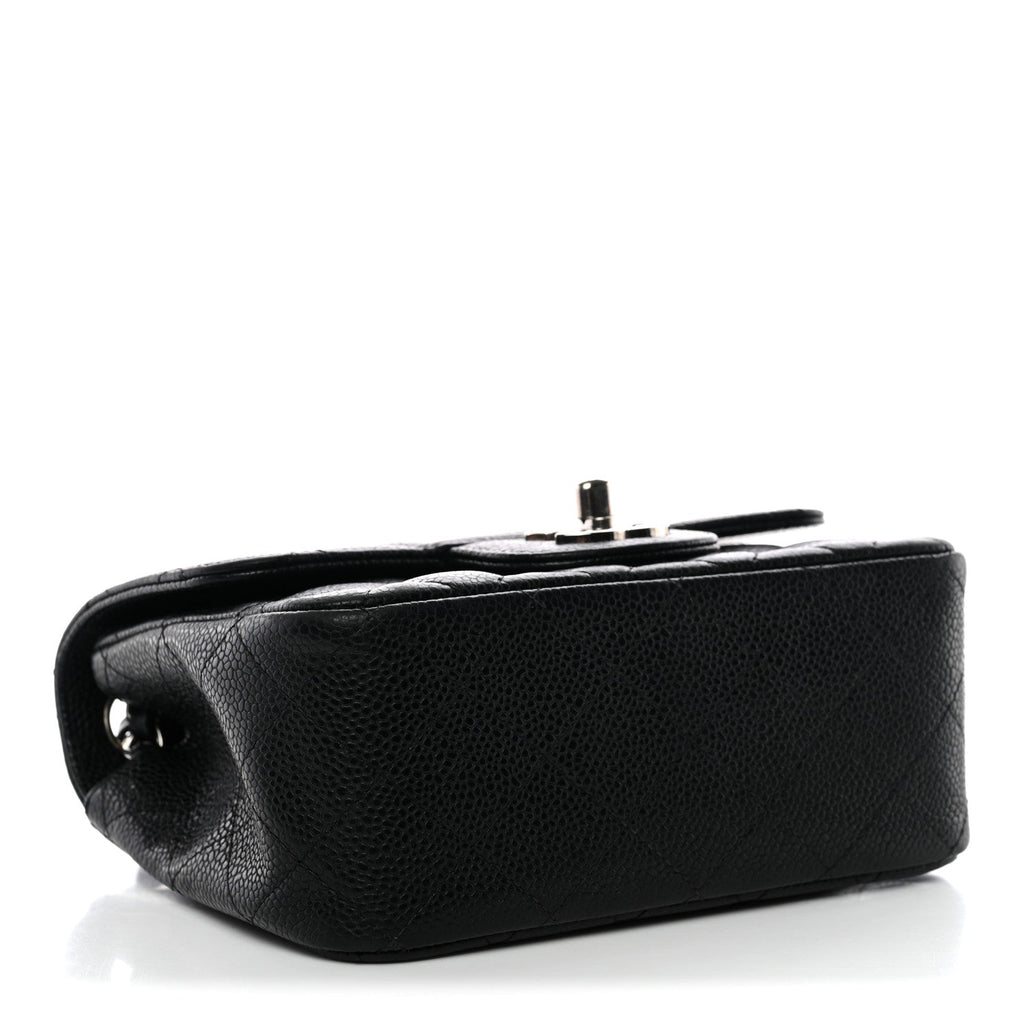 Caviar Quilted Mini Square Flap Black